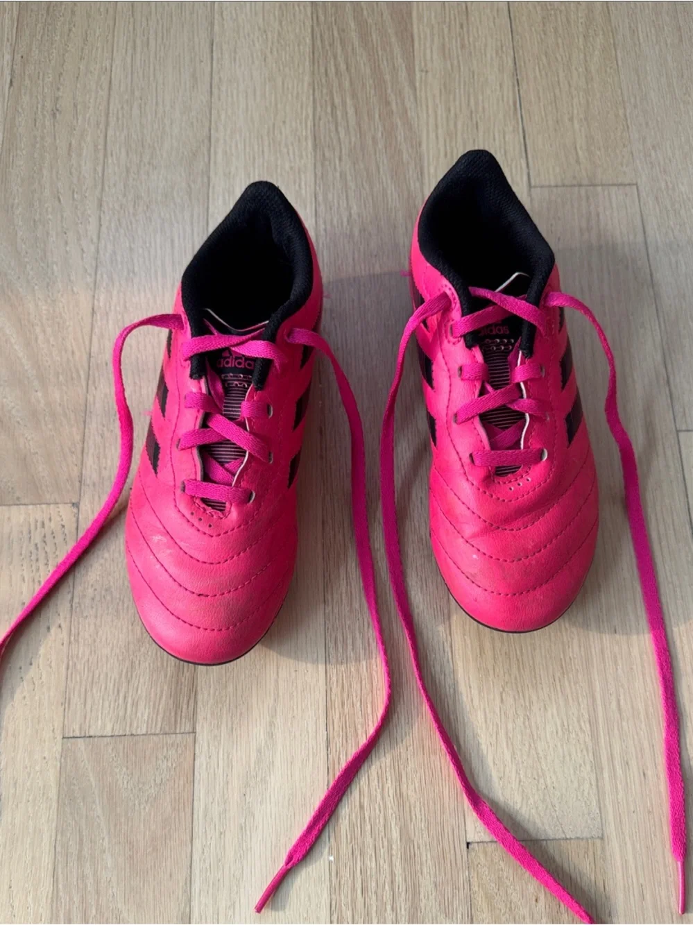 adidas Hot Pink Kids' Soccer Sneakers